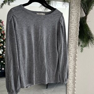 LOFT Heather Gray Knit Top